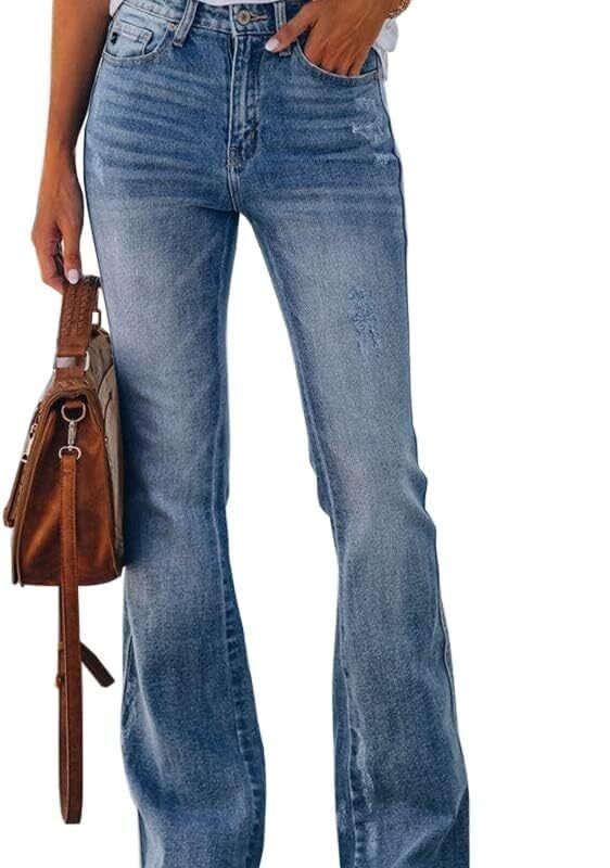 Women’s High Waisted Flare Stretch Bootcut Denim Jeans