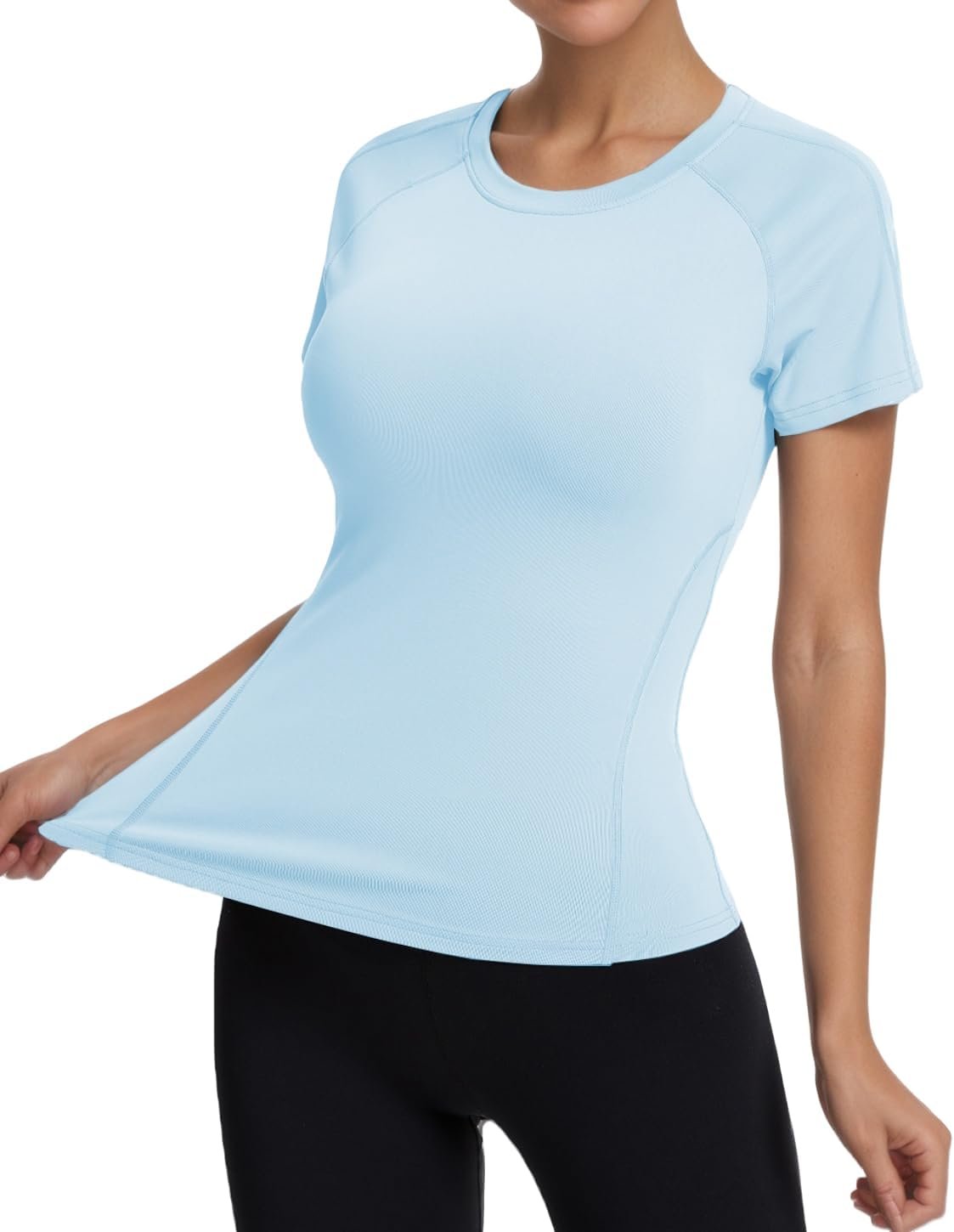 Long sleeve women's workout shirt UV protection half-zip quick-dry athletic hiking golf top