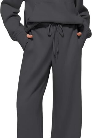 Women's 2-piece lounge set half zip sweatshirt wide leg sweatpants set