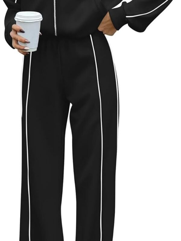 Women's two-piece tracksuit long sleeve zip sweatshirt pants set