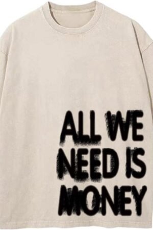 Men's oversized graphic streetwear baggy vintage washed cotton T-shirt