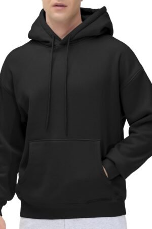 Men’s Loose Fit Fleece Pullover Hoodie Soft Hooded Sweatshirt with Pockets