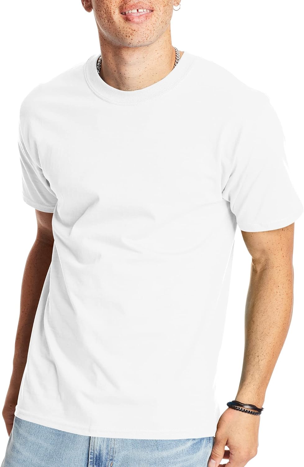 Men's heavyweight cotton T-shirt loose fit casual short sleeve tee pack