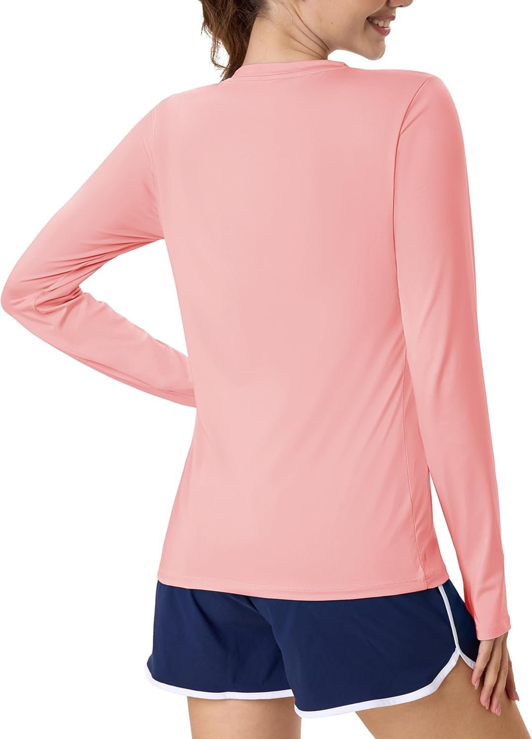 Women's long sleeve UV protection quick-dry moisture-wicking athletic swim shirt - Image 2