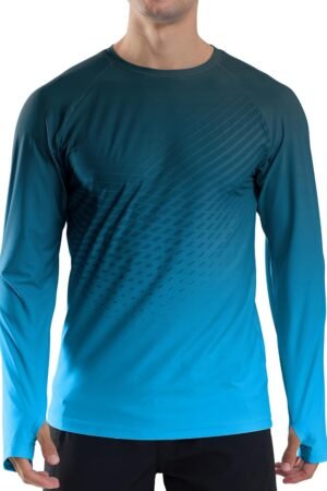 Men's UV protection long sleeve rash guard swim shirt quick-dry lightweight top