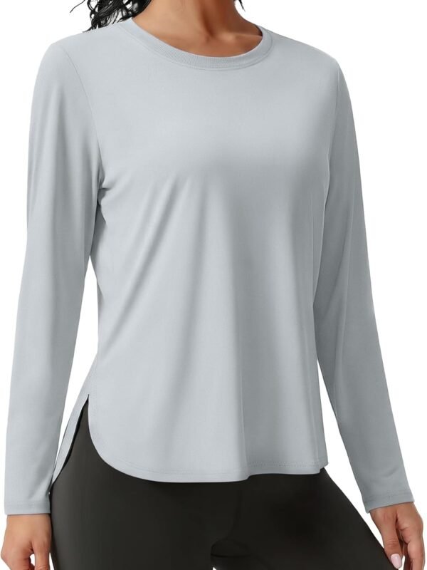 Women's UV protection long sleeve athletic shirt breathable lightweight hiking gym top