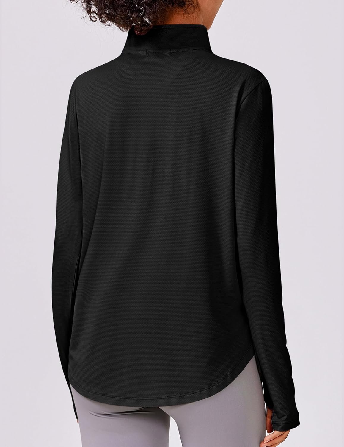 Women's workout yoga zip-up athletic jacket lightweight gym top - Image 2