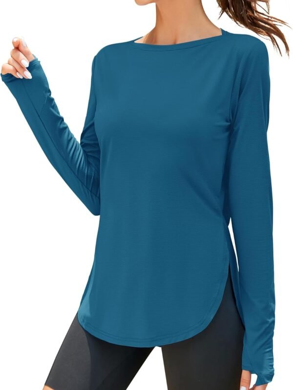 Women's long sleeve UV protection quarter-zip fishing running outdoor shirt