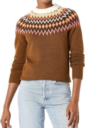 Women’s Soft Touch Crew Neck Sweater Casual Knit Pullover